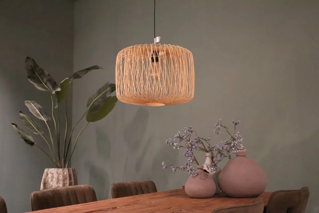 DIJK 55877-017 BAMBOO Többágú Függesztett Lámpa Bézs E27 IP20
