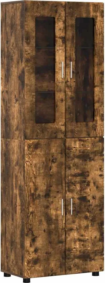 vidaXL Magasfiú ajtóval FLORIN Füstölt tölgy 60 x 35 x 182 cm Faanyag