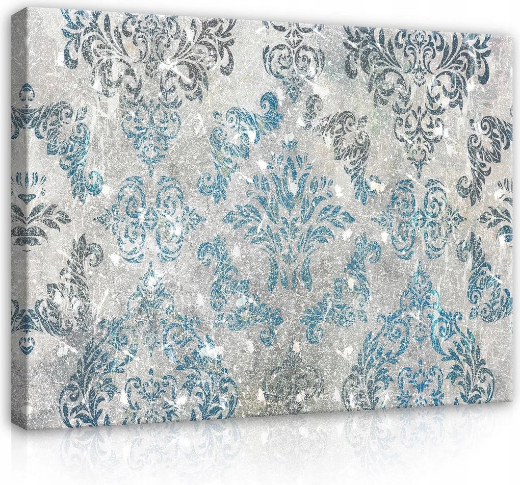 Vászonkép falikép szürke kék vintage dísz 100 x 75