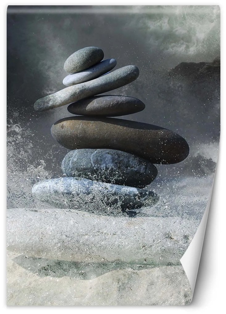 Gario Fotótapéta Függoleges kövek, zen Anyag: Vlies, Méret: 200 x 280 cm