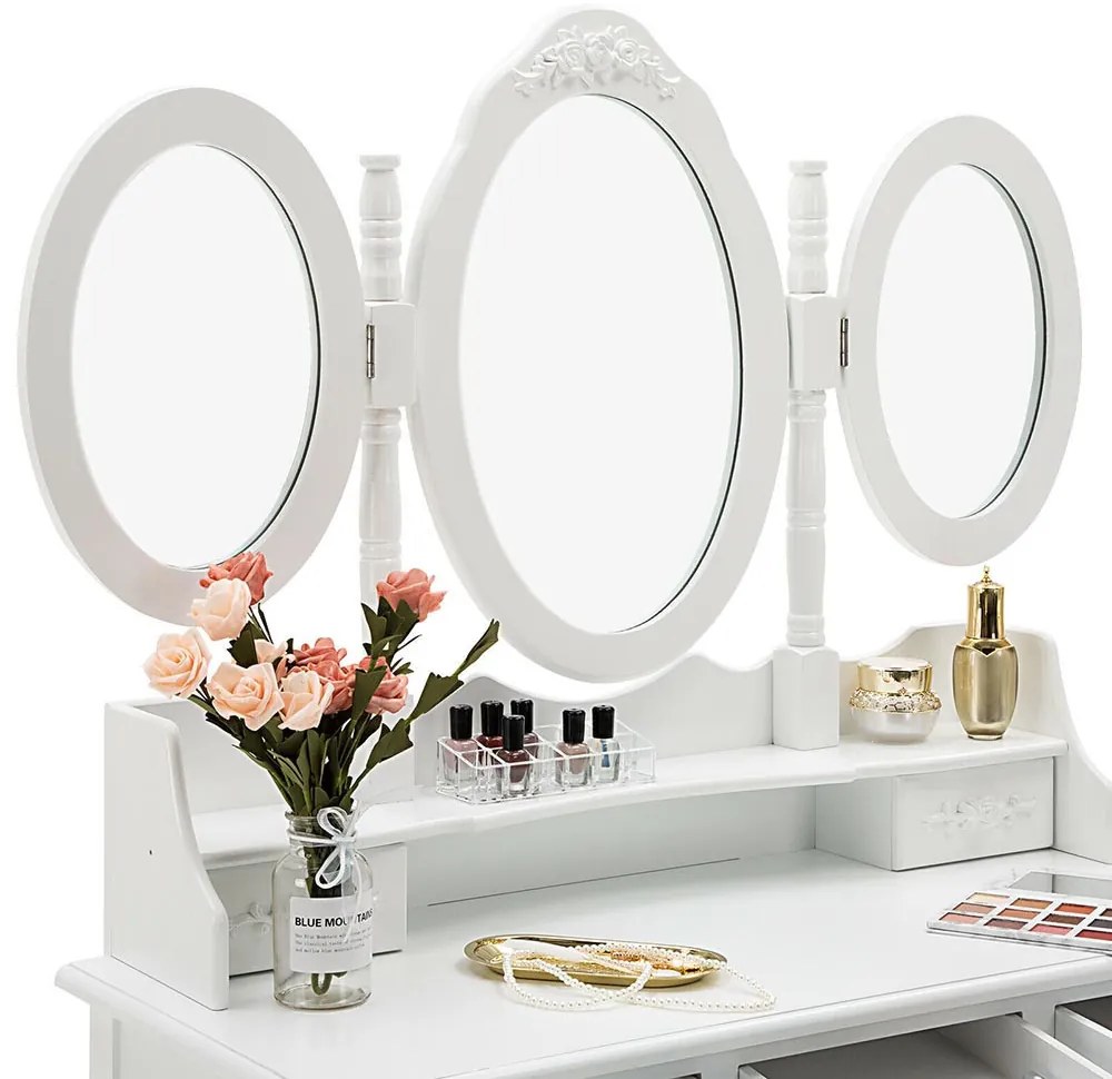 Fésülködő asztal Milano, több színben-fehér