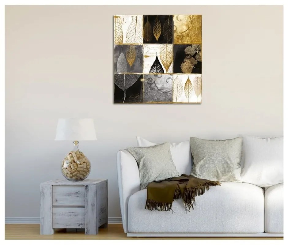 Golden Leaves vászonkép, 45 x 45 cm