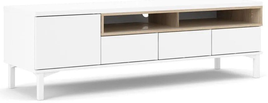 Fehér TV-állvány 156x48x48 cm Roomers – Tvilum
