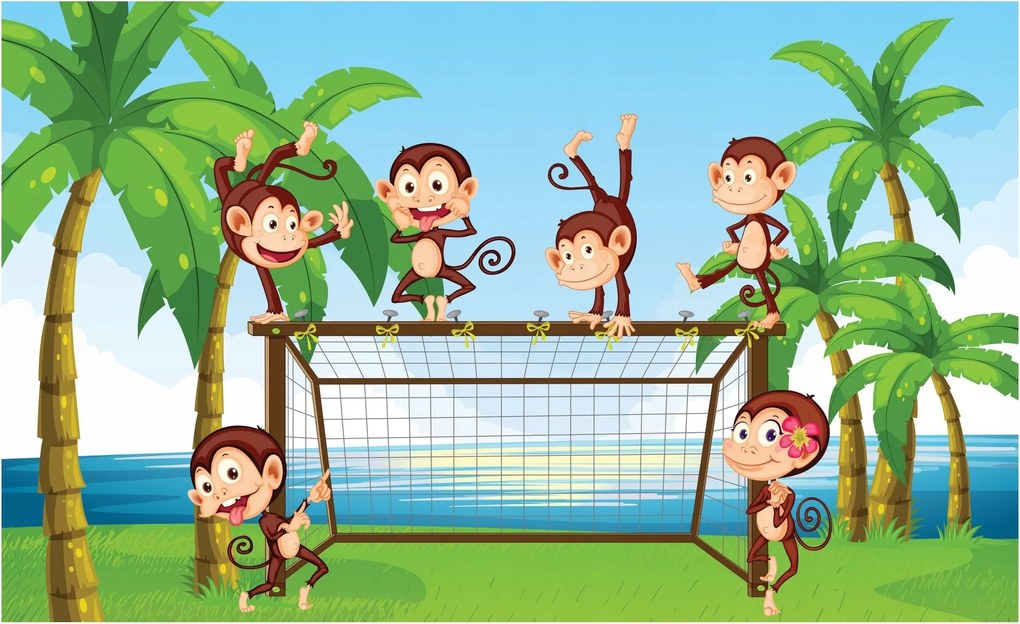 Gyerek fotótapéta dzsungel állatkák 368 x