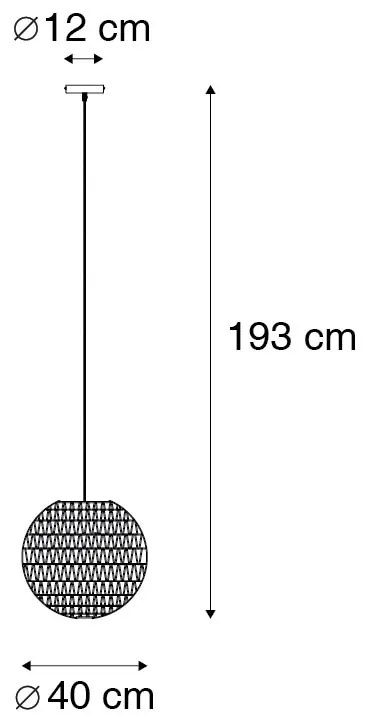 Retro lógólámpa fehér 40 cm - Lina Ball 40