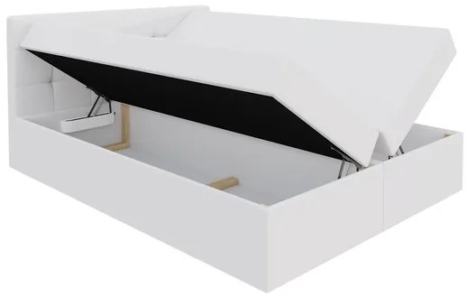 Franciaágy Boxspring 160 cm Cinara (öko-bőr soft 017 (fehér). 1054104