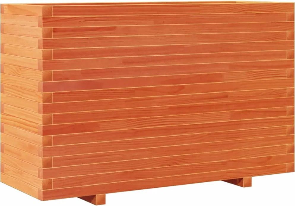 vidaXL viaszbarna tömör fenyőfa kerti virágláda 110x40x72 cm