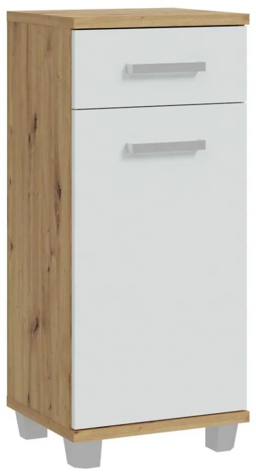 VENOM fürdőszobai szekrény fehér/artisan tölgy