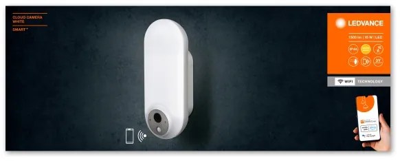 Ledvance - LED RGBW kültéri lámpa s érzékelővel és kamerával LED/15W/230V IP44