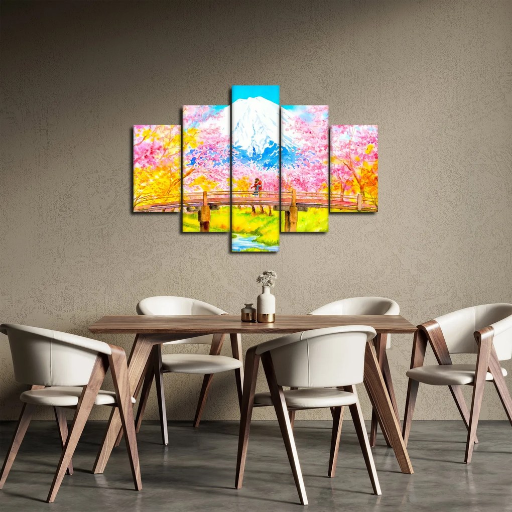 Kép - festett pár, akvarell (150x105 cm)