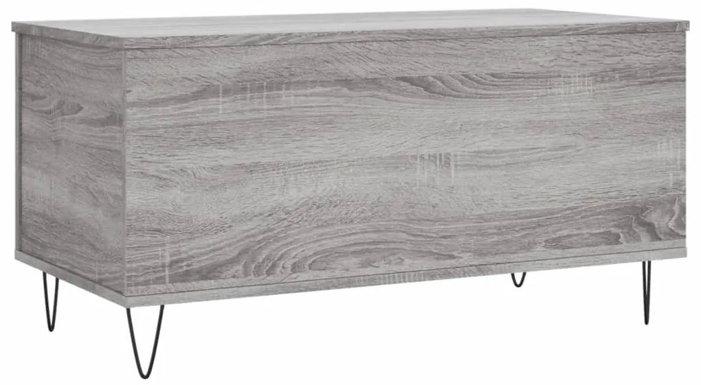 Szürke sonoma színű szerelt fa dohányzóasztal 90x44,5x45 cm
