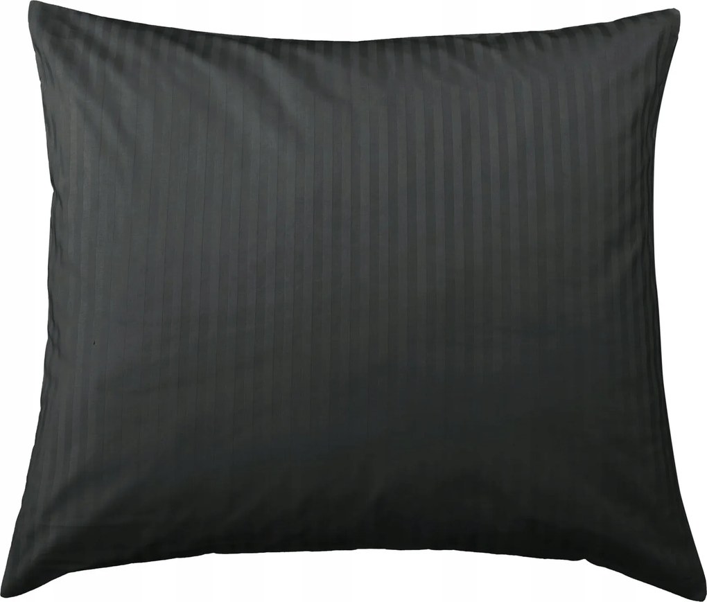 Damaszt párnahuzat pamut-szatén 40x40 fekete