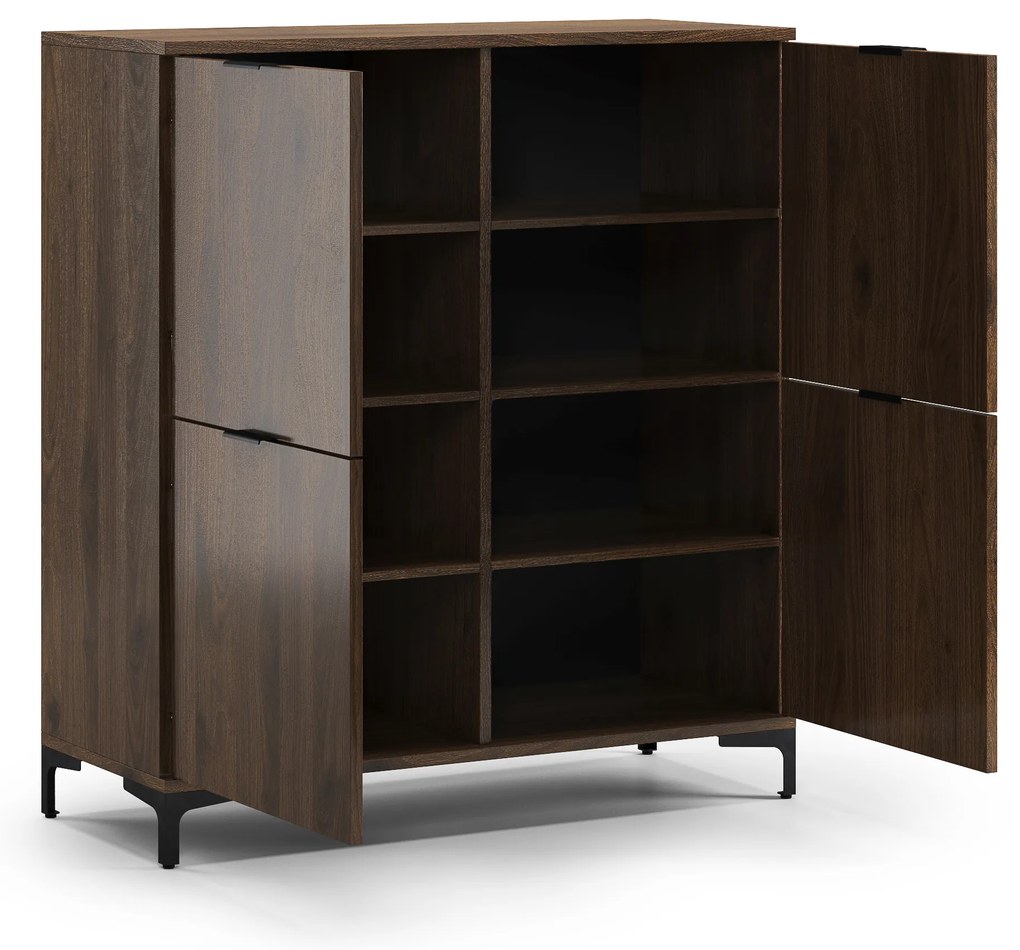 Mazzoni LANA K-100 komód Elegáns Dió - 4 AJTÓS KOMÓD