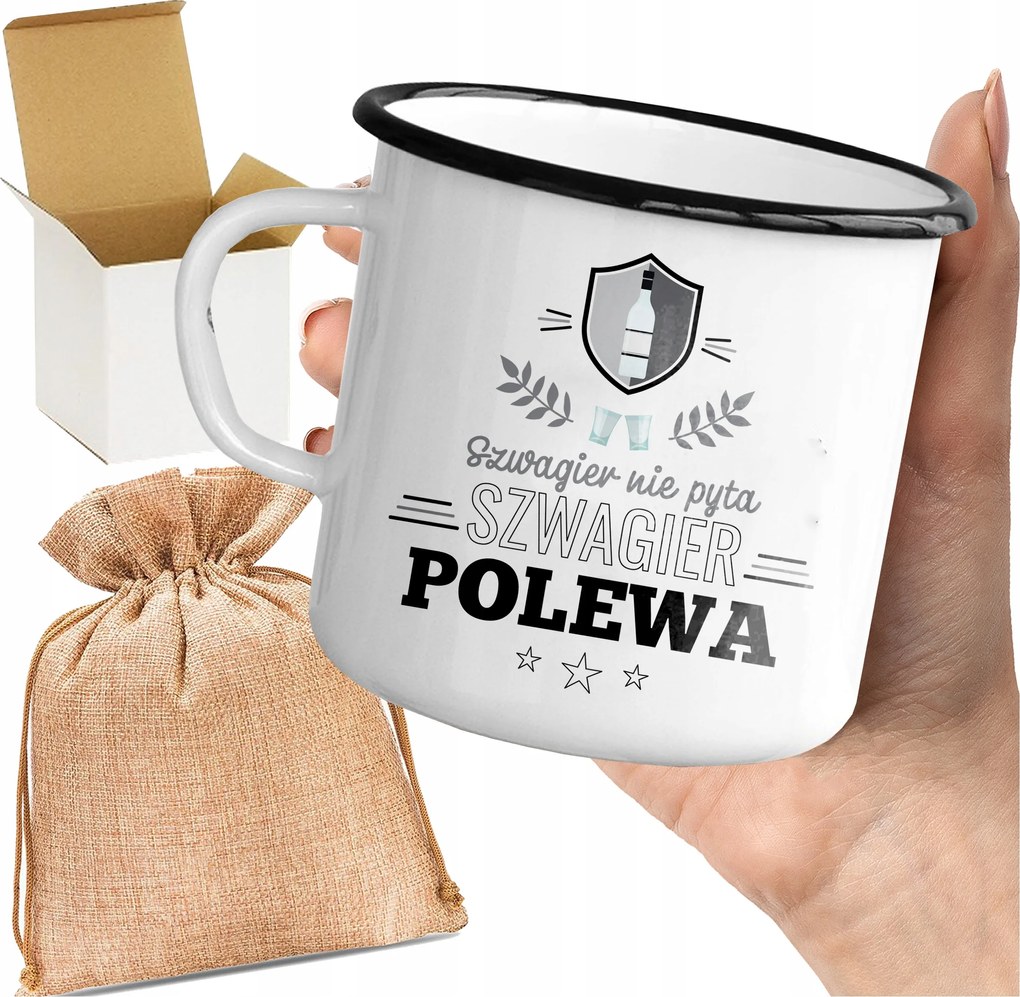 Bögre_zománcozott Nyomott Mintával A Sógor Nem Kérdezi A Sógor Öntet Ajándék