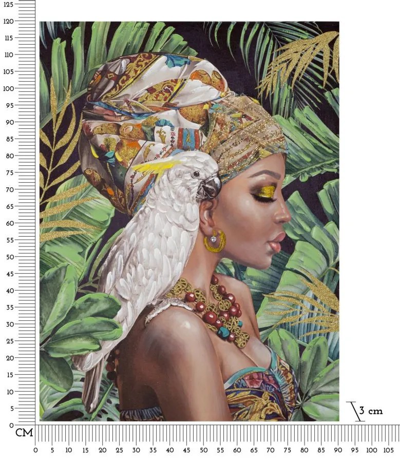 Kézzel készített falfestmény kloe függőleges 90x3x120cm