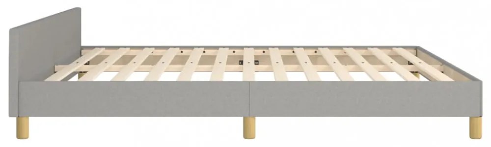 világosszürke szövet ágykeret matrac nélkül 160 x 200 cm