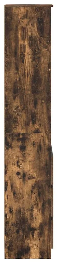 füstös tölgy színű szerelt fa magasszekrény 37,5x35x180 cm