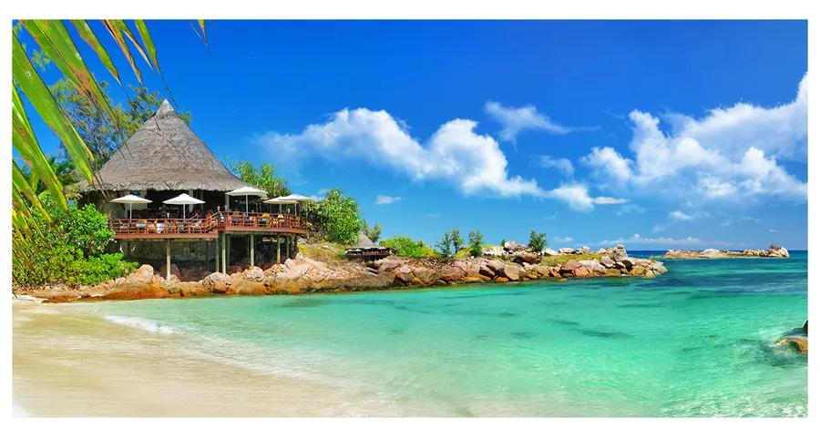 Akril üveg kép Seychelles strand pl-oa-100x50-f-53907878