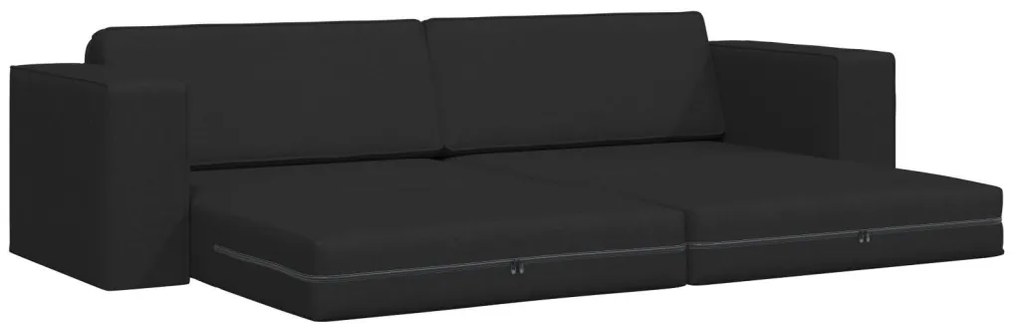 Földi Kanapéágy 2 az 1-ben Fekete 245x150x60.5 cm Szövet