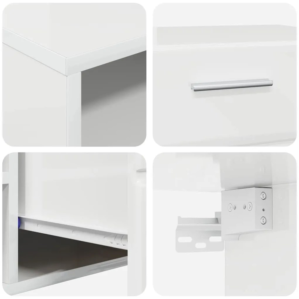 TV szekrény fiókkal Beton szürke 100.5 x 39 x 30 cm Faanyag