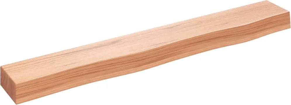 vidaXL világosbarna kezelt tömör tölgyfa fali polc 80x10x6 cm