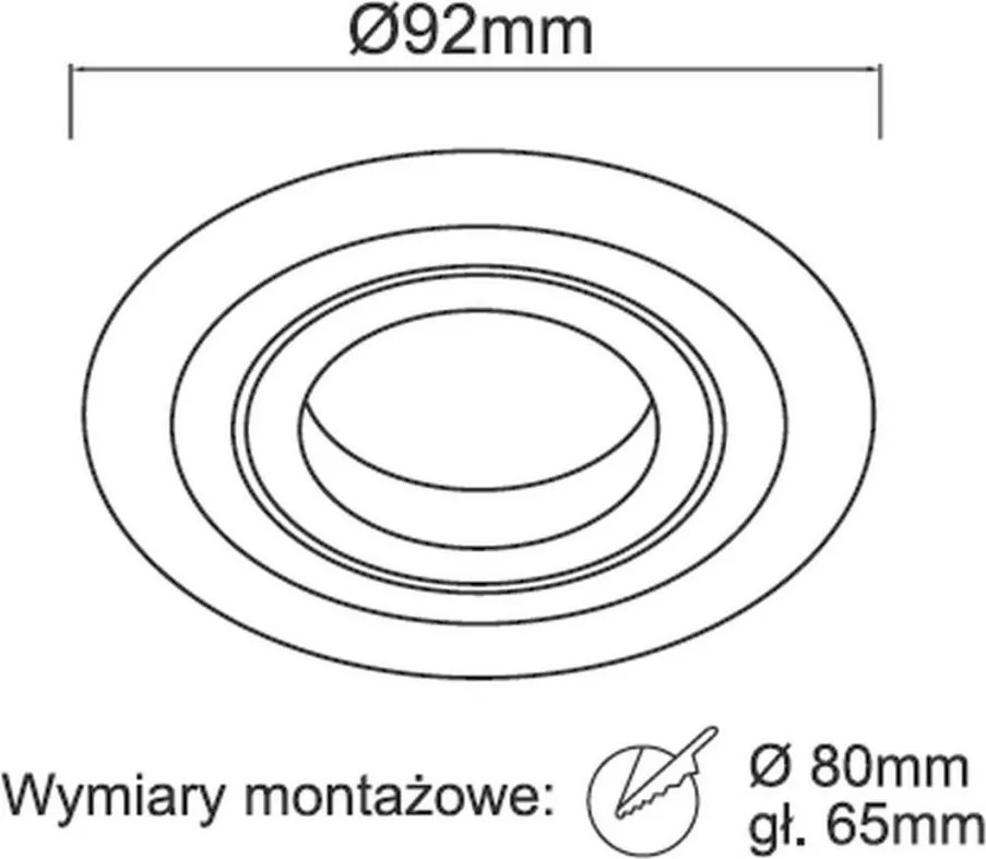 Orlicki Design PIO OR83729 Beépíthető spotlámpa 1x8W/Gu10