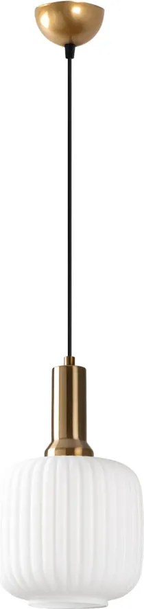 Asker 15186 arany fém-üveg függőlámpa, Ø20 cm