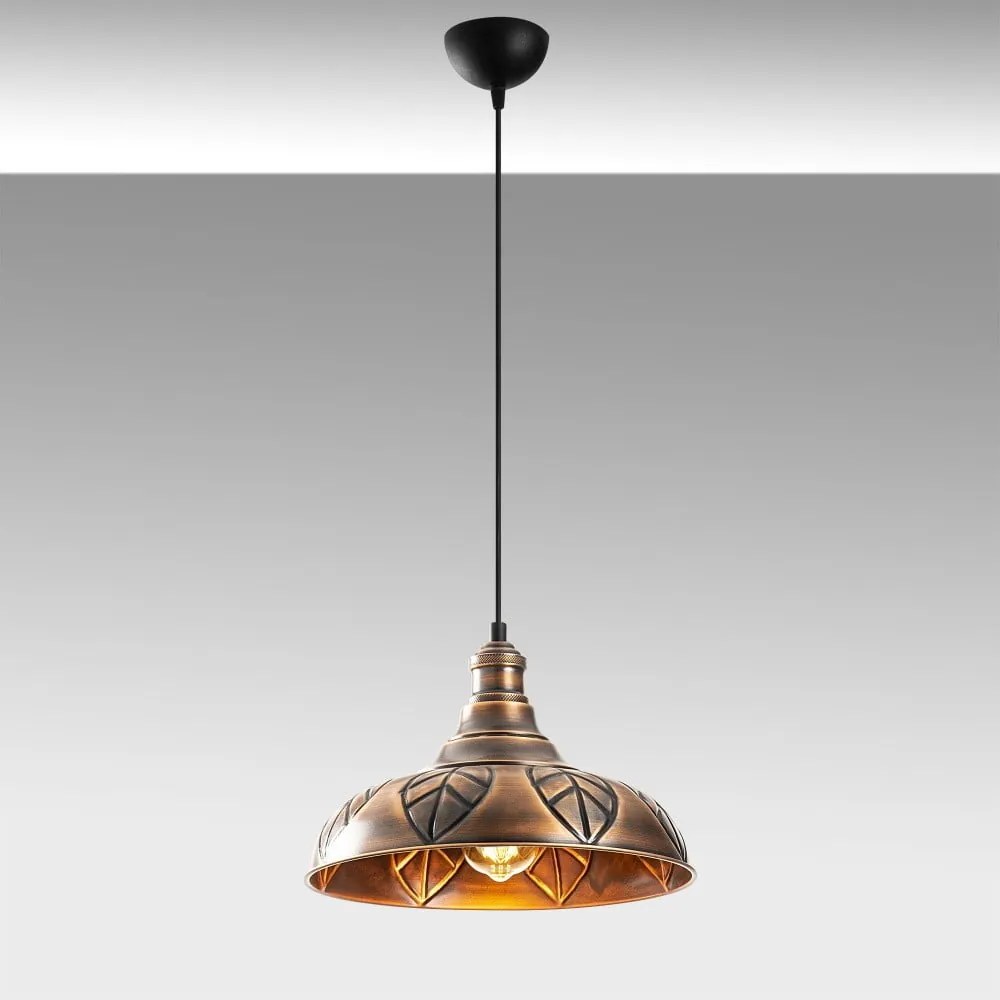 Bronzszínű függőlámpa fém búrával ø 31 cm Chandelier – Opviq lights