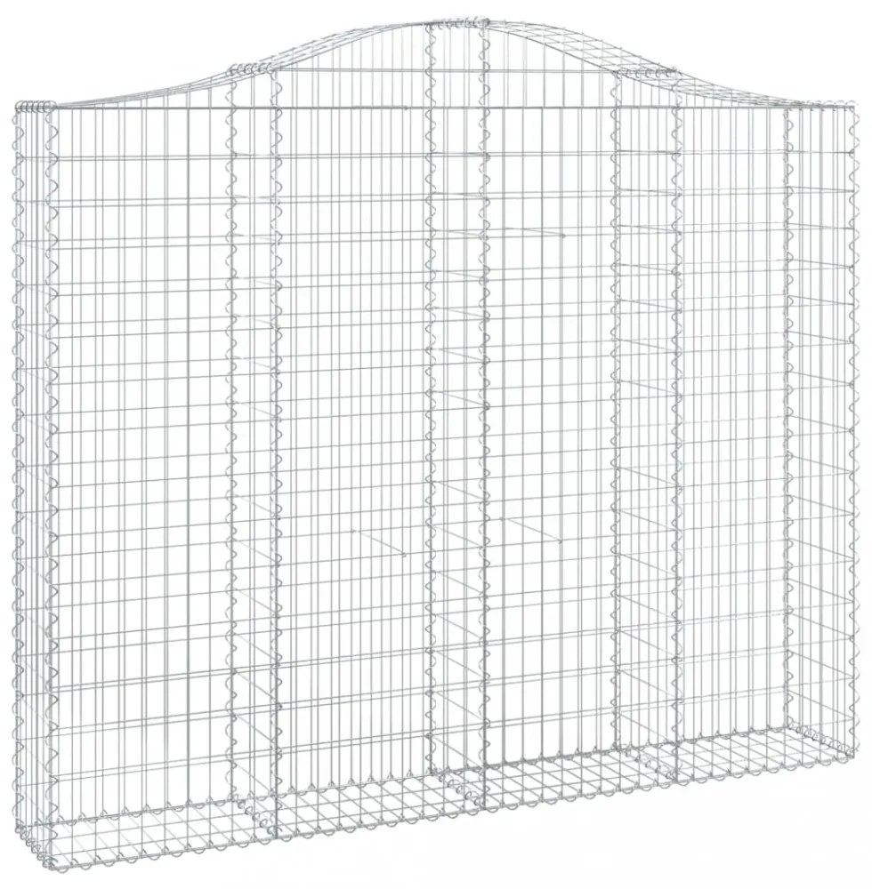 2 db íves horganyzott vas gabion kosár 200x30x160/180 cm
