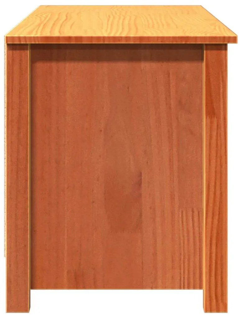 Cipőpad polcokkal Viaszbarna 110 x 38 x 45.5 cm Tömör fenyőfa