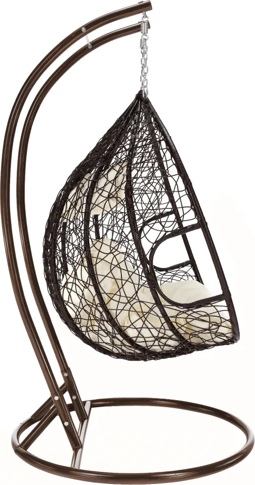 Függő dupla fotel, réz/barna/bézs, DALVEA 2 NEW