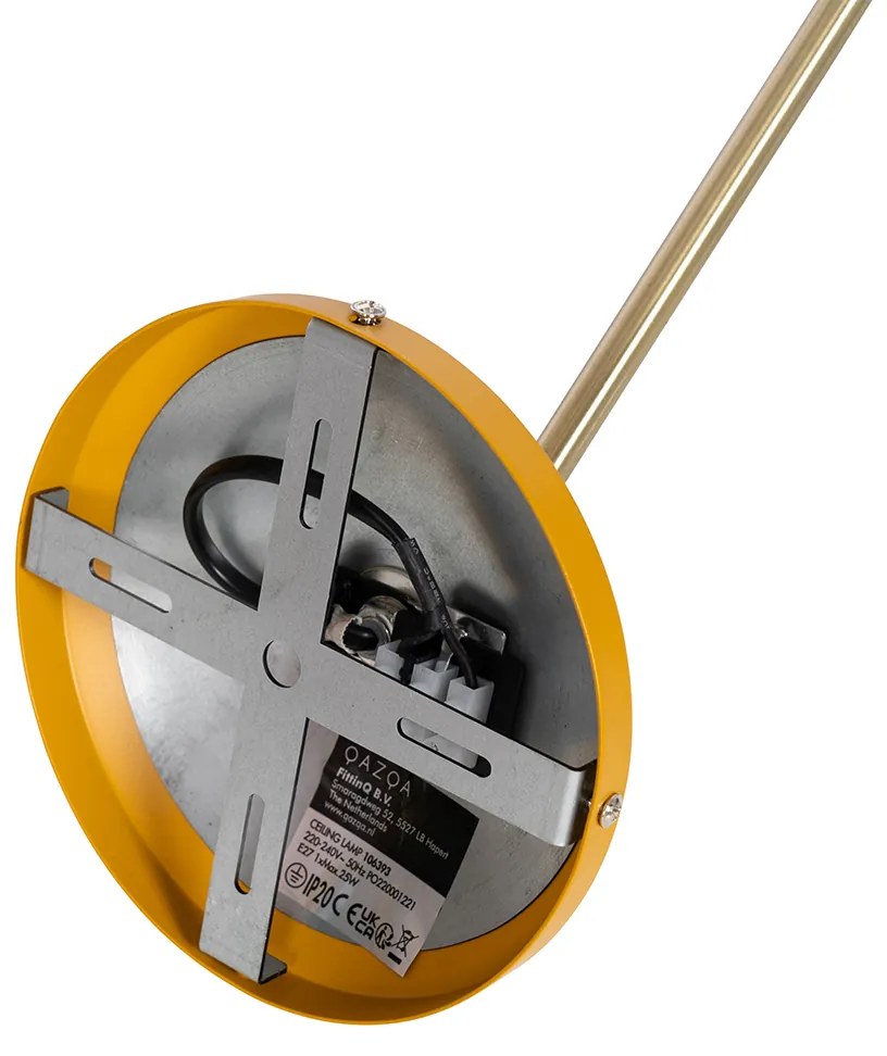 Retro mennyezeti lámpa sárga bronzzal - Milou