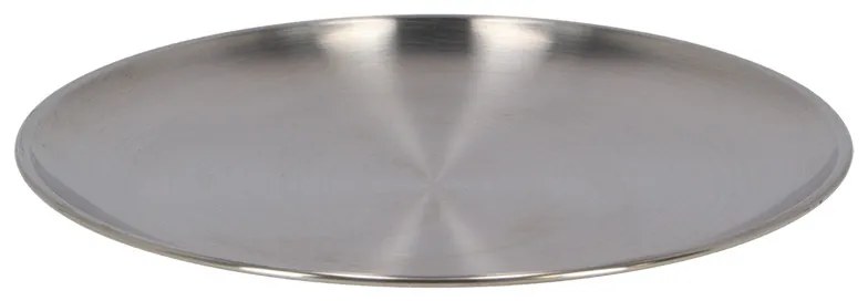 Rozsdamentes acél tányér, kínáló tálca, 23 cm átmérőjű