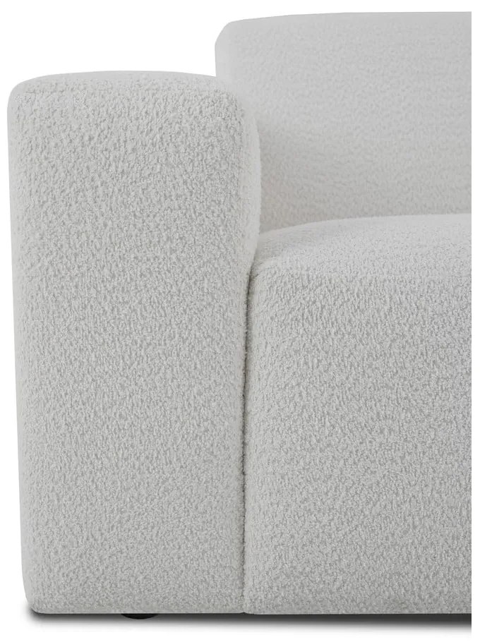 Fehér buklé sarokkanapé (jobb oldali) Roxy – Scandic