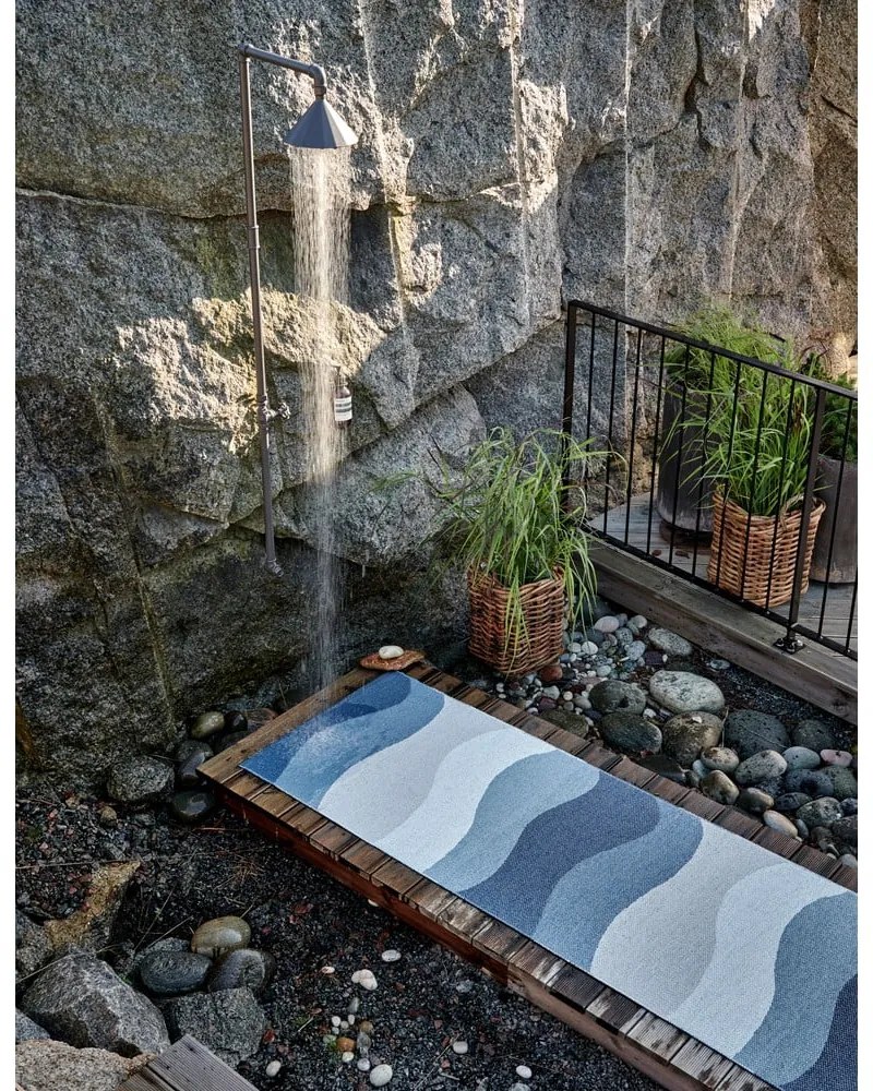 Kék kültéri-beltéri futószőnyeg 70x300 cm Urvi Water – Pappelina