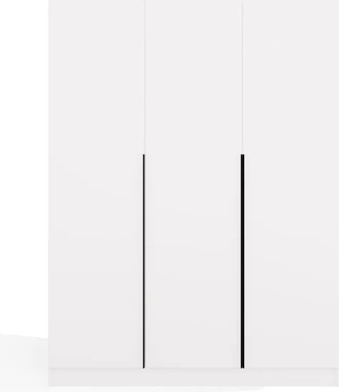 SENSO 3D gardróbszekrény 150x56.5x200 cm, fehér-fekete