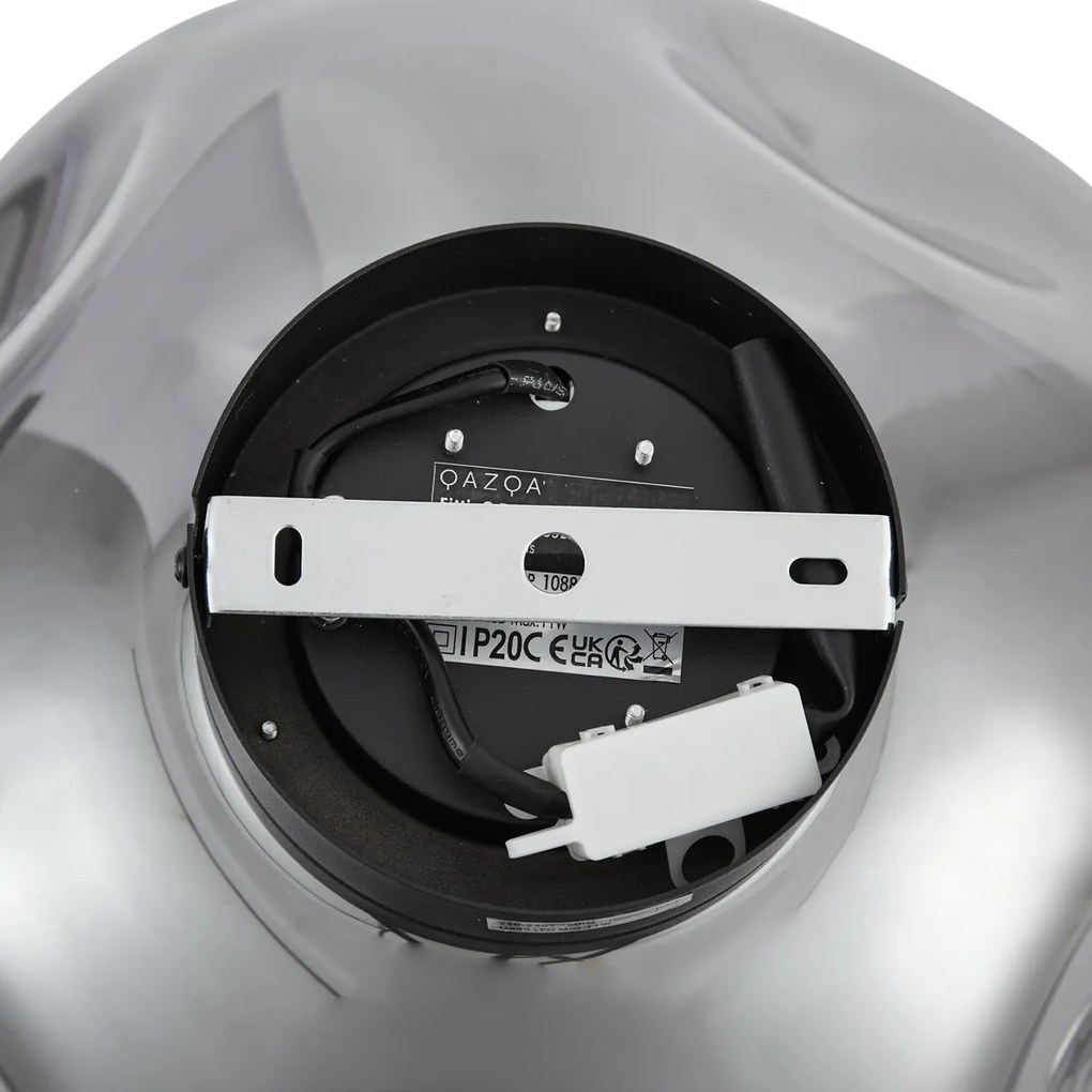 Design mennyezeti lámpa fekete füstüveggel - Gemma