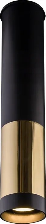 Mennyezeti spot lámpatest fekete sárgaréz cső 30 cm spot Amplex