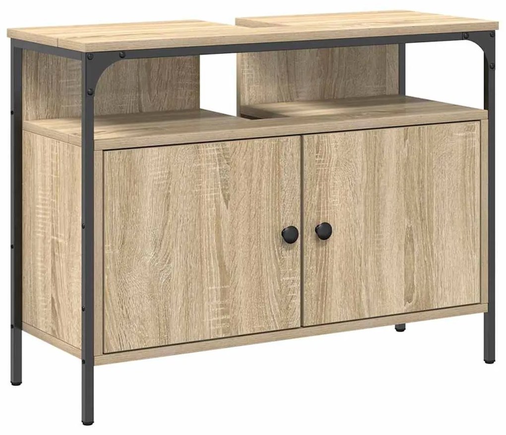 Fürdőszobai Szekrény Szett 3 pcs sonoma tölgy 80 x 30 x 60 cm
