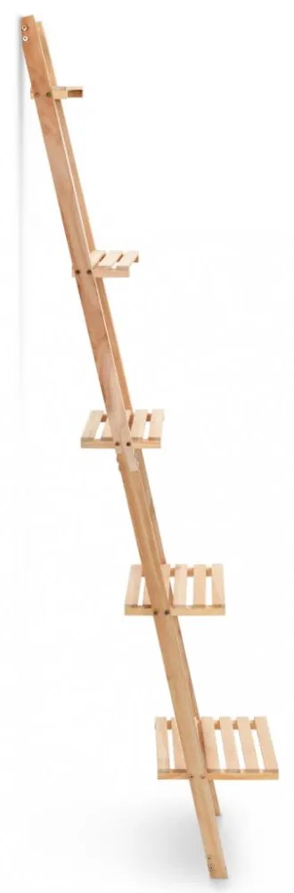 cédrusfa létra fali polc 41,5 x 30 x 176 cm