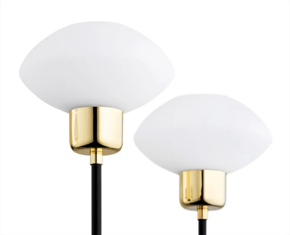 ARGON 2128 RAVELLO Glamour Csillár Fekete, Sárgaréz, Opál szőnyeg E27 IP20