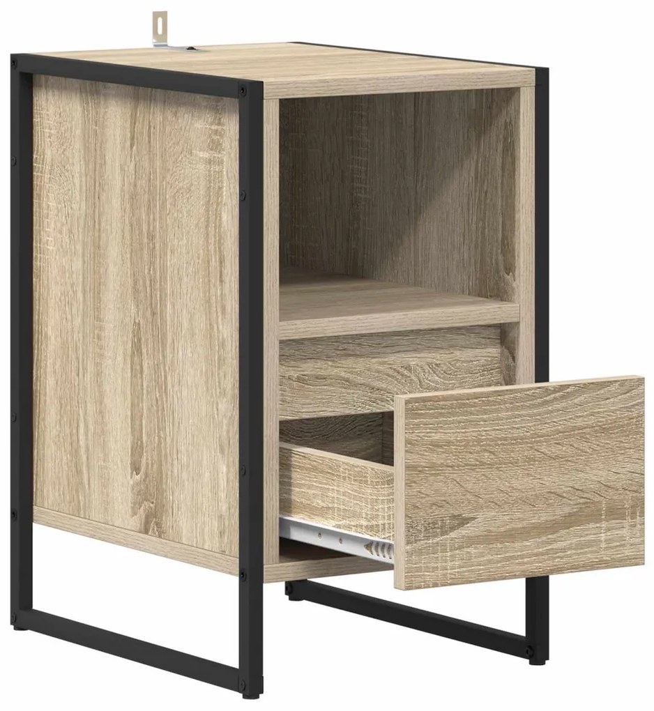 Éjjeli asztal fiókkal 2 pcs Sonoma 39,5 x 30 x 50 cm Faanyag