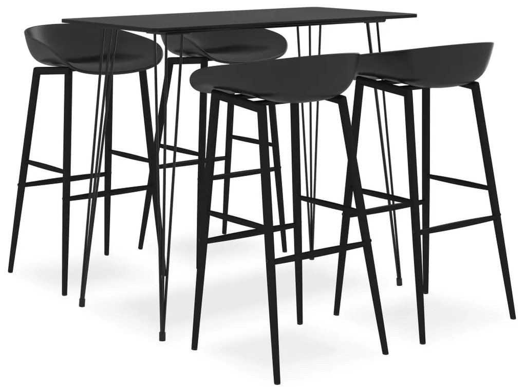 5 részes fekete bárszett