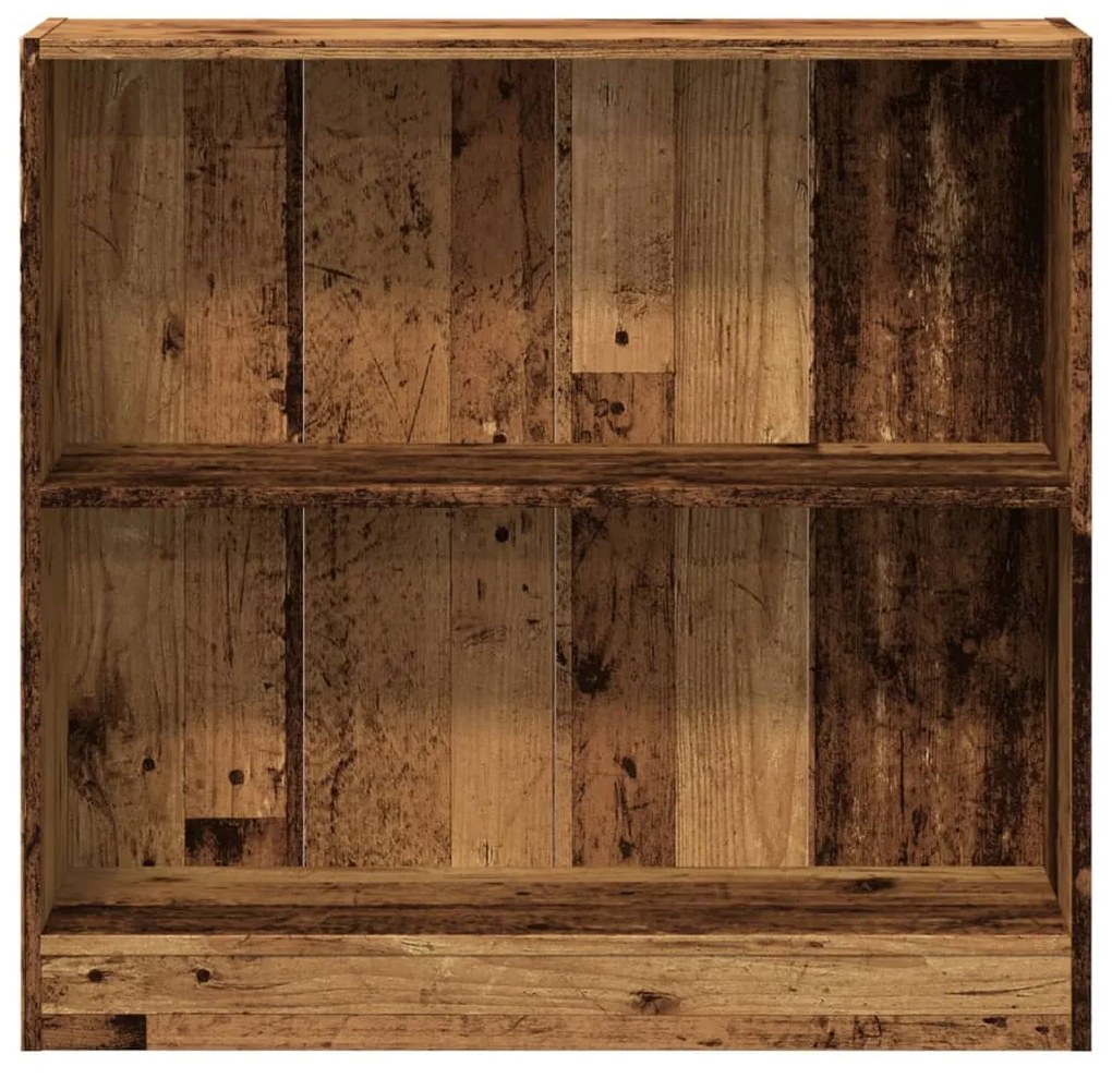 antik fa színű szerelt fa könyvespolc 80 x 24 x 76 cm