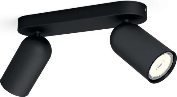 Philips - LED RGBW dimmelhető spotlámpa PONGEE 2xGU10/4,8W/230V fekete + távirányító