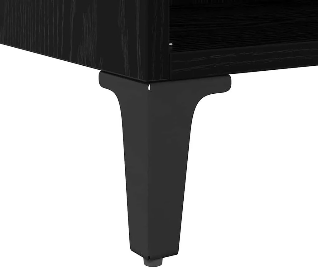 vidaXL TV szekrény garnitúra Fekete 69,5 x 30 x 50 cm Faanyag