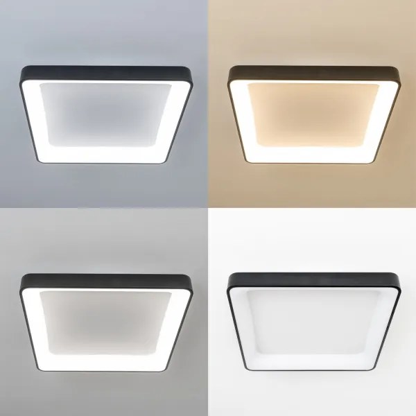 Brilagi - FALCON II LED dimmelhető mennyezeti lámpatest LED/125W/230V 60x60 cm fekete +távirányító