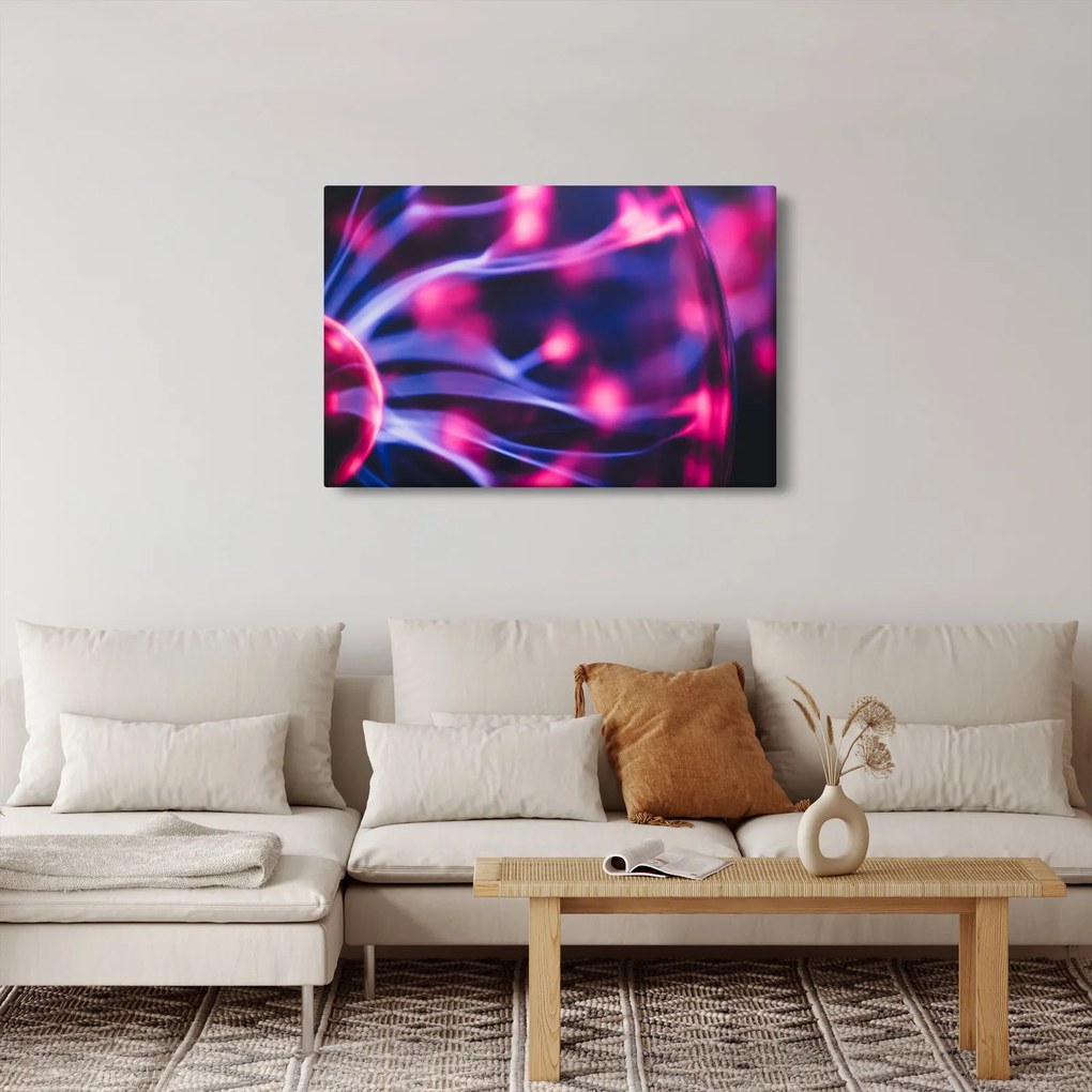 Absztrakt lila kép (90x60 cm)