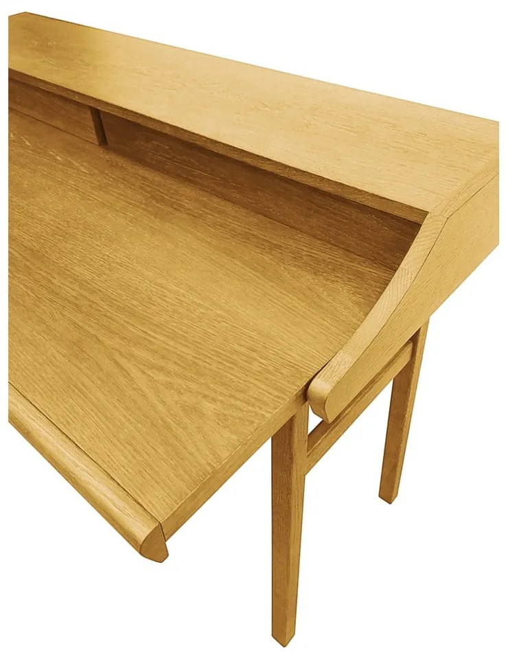 Szekreter típusú íróasztal tölgyfa dekorral 44x115 cm Carteret – Woodman
