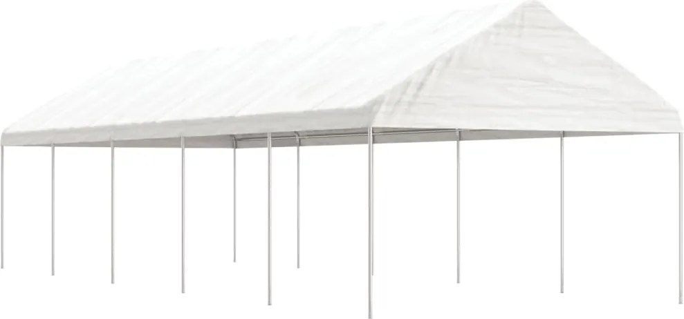 vidaXL fehér polietilén pavilon tetővel 11,15 x 4,08 x 3,22 m